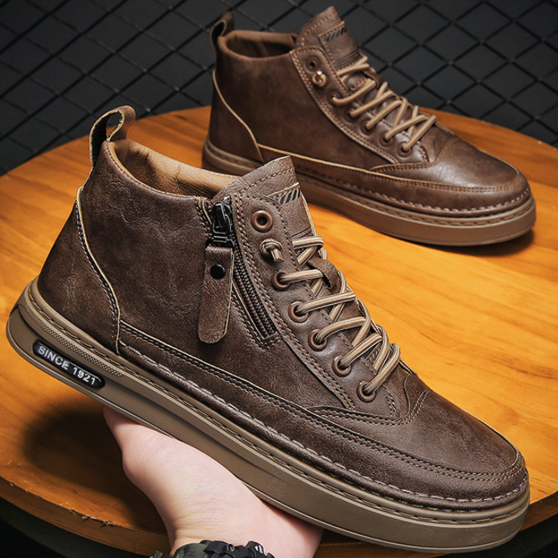 Dress Shoes Men's boot casual hightop Platform Sneakers Comfort Walking Shoes bottines Footwear safety Hiking Boots botas hombre 221008, Black
Dress Shoes Men's boot casual hightop Platform Sneakers Comfort Walking Shoes bottines Footwear safety Hiking Boots botas hombre 221008, Black