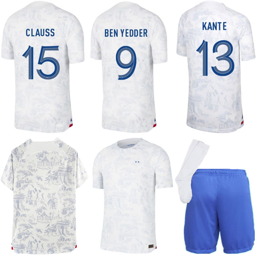 22 23 BENZEMA soccer jersey fREnch World Cup MBAPPE maillots de football shirt men kids kit set national team francia enfants KANTE POGBA ZIDANE GIROUD MATUIDI fRAnce, 22 23 world cup white away kit+socks
22 23 BENZEMA soccer jersey fREnch World Cup MBAPPE maillots de football shirt men kids kit set national team francia enfants KANTE POGBA ZIDANE GIROUD MATUIDI fRAnce, 22 23 world cup white away kit+socks