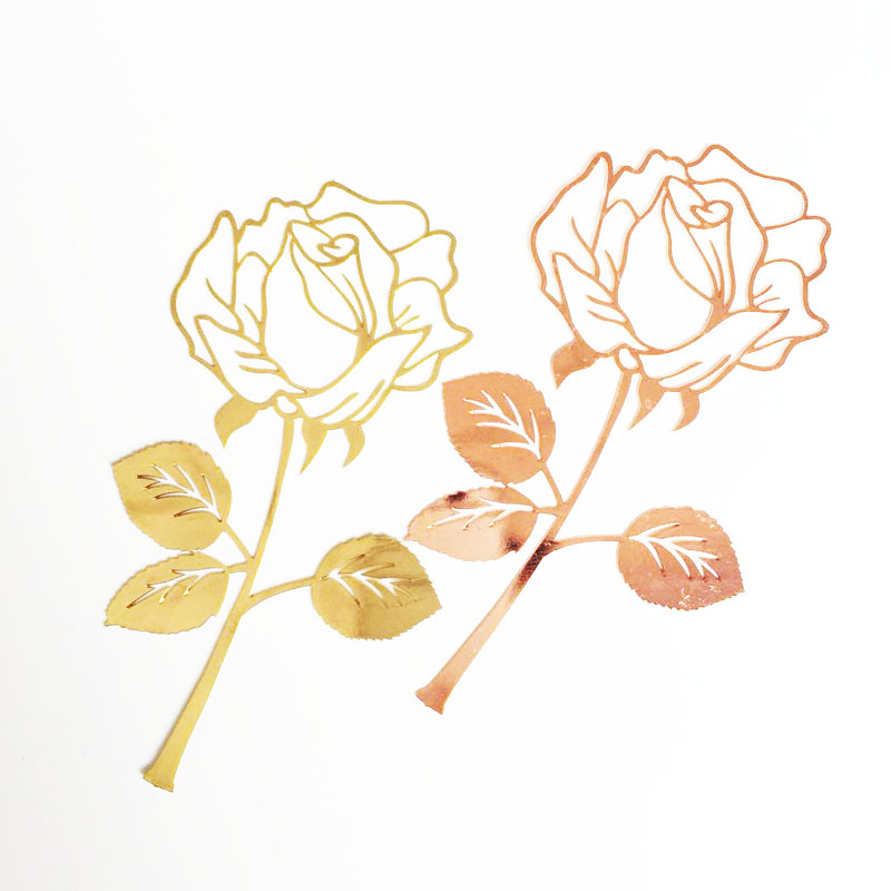 Rose Bookmark Delicate Flower Metal Bookmarks Gift for Birthday Party Office School Lover 122935