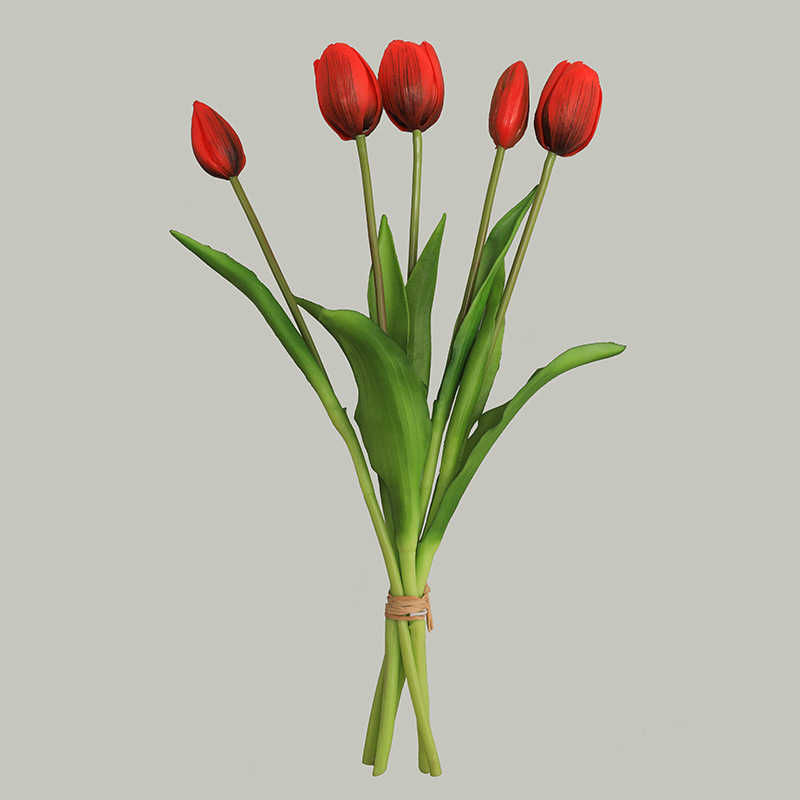 Wedding Flowers 5 Heads Artificial Tulips bouquet Flower for Home Wedding Decorations
