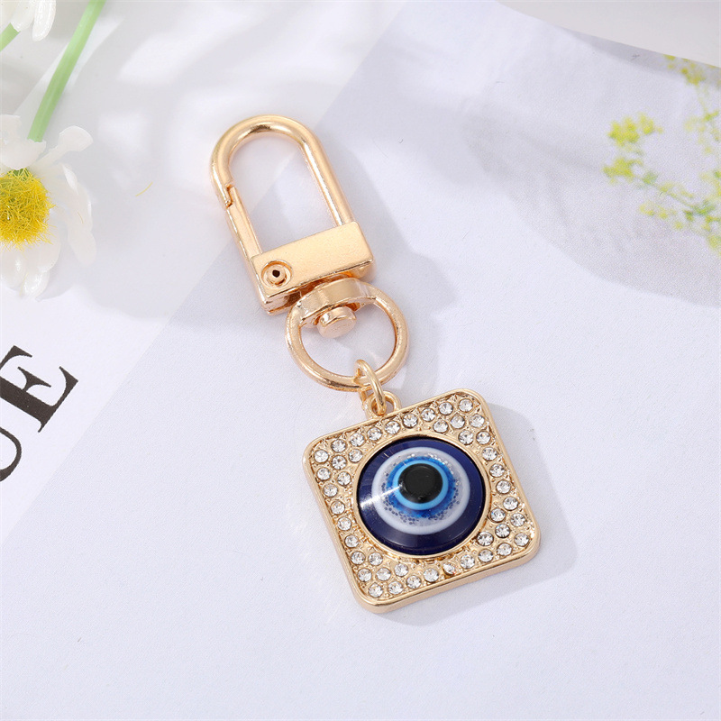 Evil Eye Hamsa Hand Heart Keychain Key ring Women Gift Blue Eye Bag Car Keyring Charm Accessories Jewelry