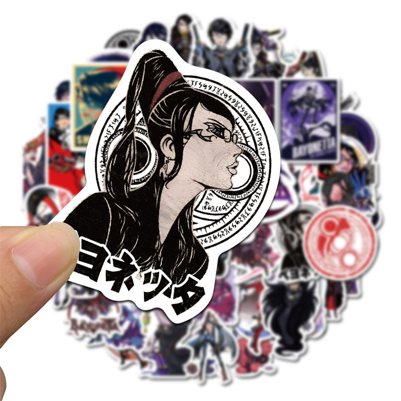 50PCS cartoon game Bayonetta Stickers Jeanne Graffiti Kids Toy Skateboard car Motorcycle Bicycle Sticker Decals Wholesale