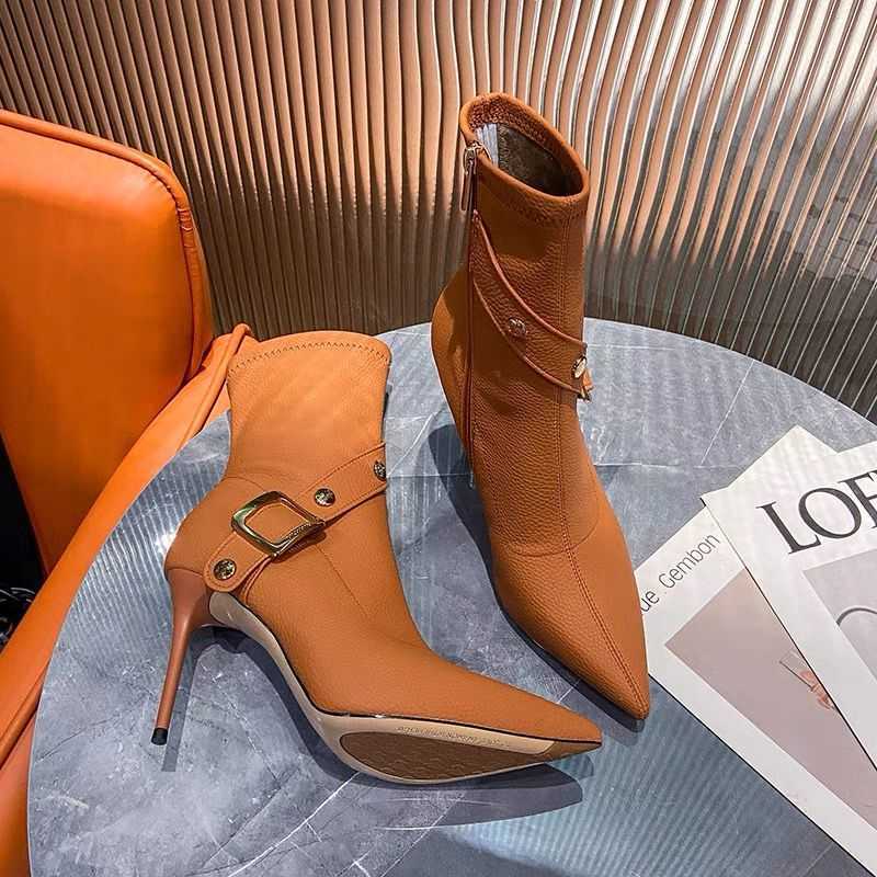 Boots Women Short Boots Autumn And Winter New Fashion Women Shoes Be Toe Stiletto Outdoor Comfortable Lace Zipper Women J220923