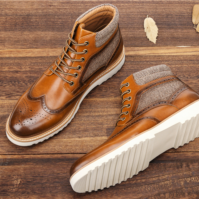 Boots Brogue Men Boots Brand Comfortable Fashion Boots Leather Men AL611C3 221008, Brown 611
Boots Brogue Men Boots Brand Comfortable Fashion Boots Leather Men AL611C3 221008, Brown 611
