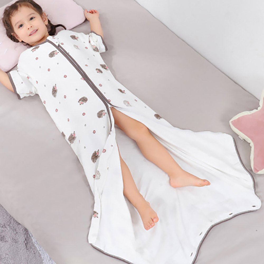 Sleeping Bags Bag For Children 1-5Years Removable Sleeves Anti-Kick Quilt 1Tog Boys Girls Baby Grown Blanket Gauze Envelope Sleepsack 221007