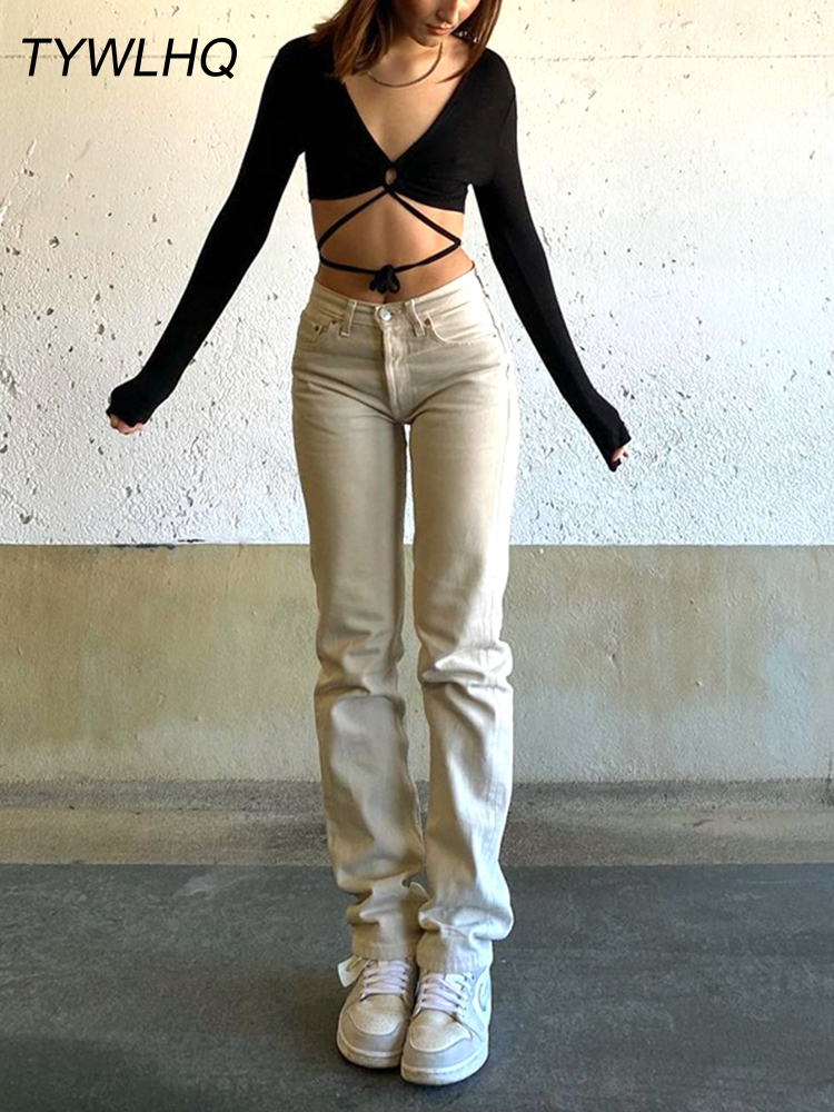 Womens Jeans Basic Boyfriend Women High Waist Fashion Khaki Baggy Denim Pants Casual Trousers Female Vintage Streetwear Mom 221007