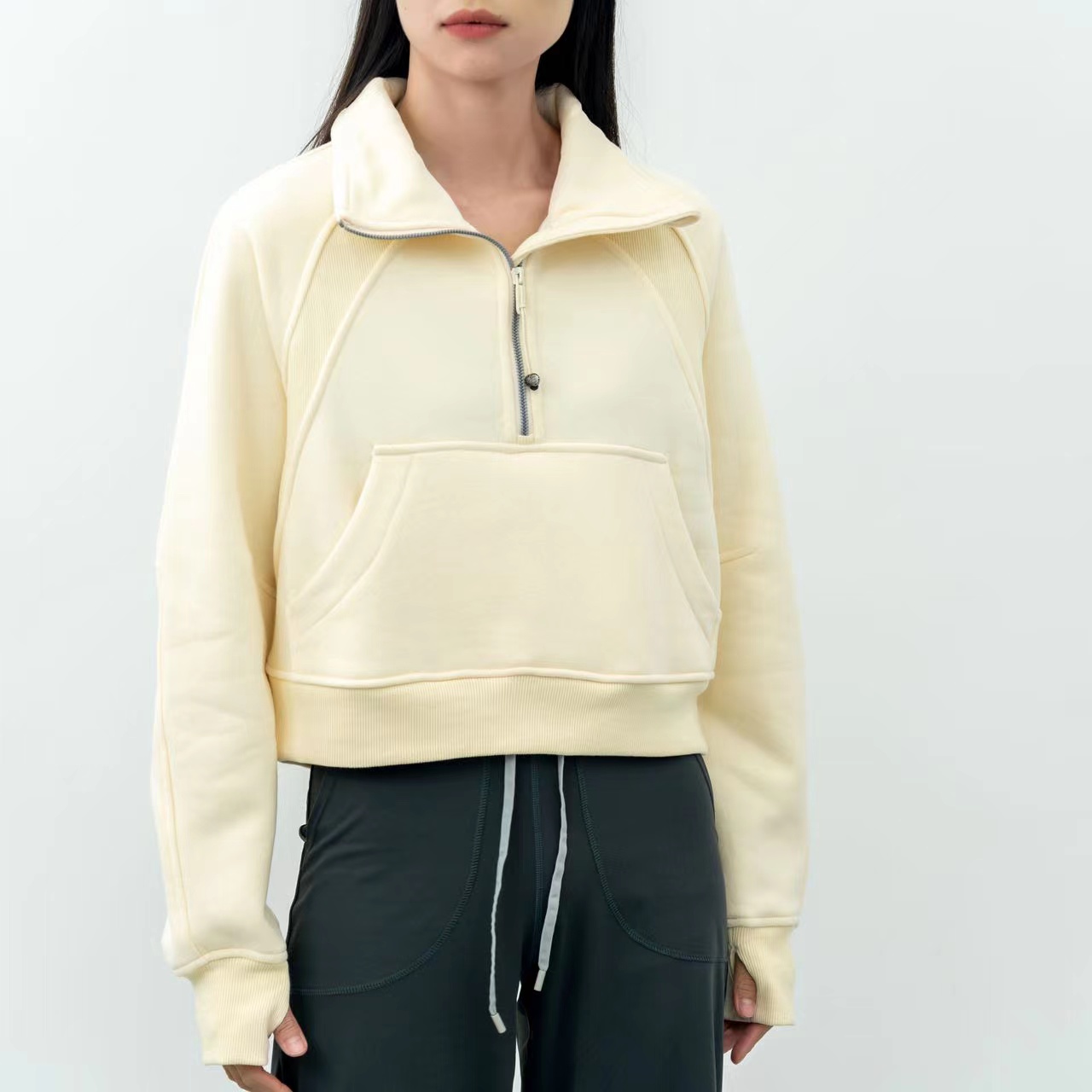 Yoga Sweatshirt Scu Ba Full 5AOQ Half Zip Without Hoody Outdoor Leisure Sweatshirts Gym Clothes Women Lu Tops Workout Thick Jackets lulus SVSL, Ivory
Yoga Sweatshirt Scu Ba Full 5AOQ Half Zip Without Hoody Outdoor Leisure Sweatshirts Gym Clothes Women Lu Tops Workout Thick Jackets lulus SVSL, Ivory