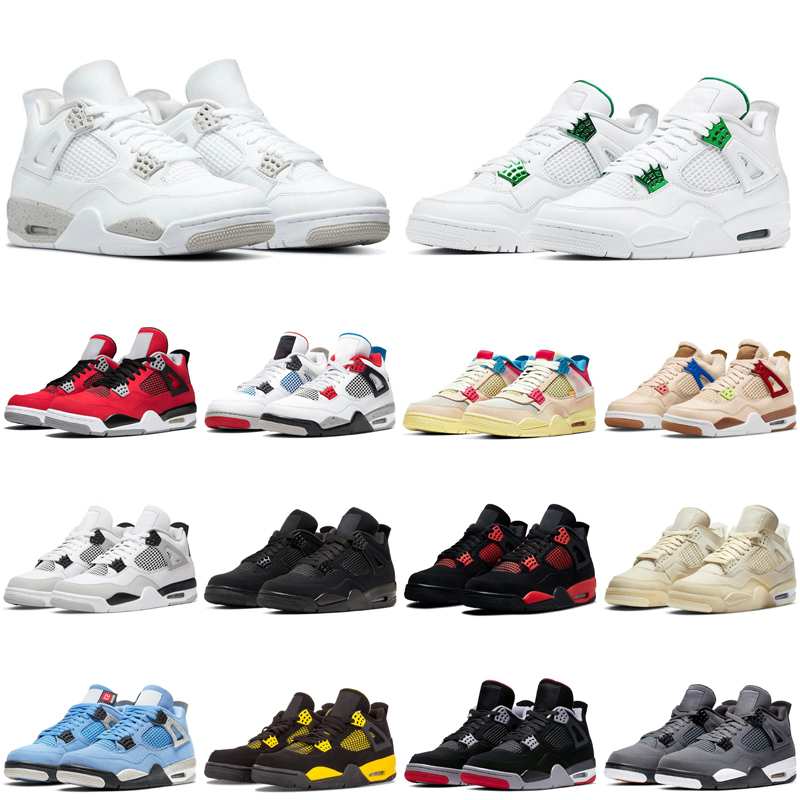 Men women 4 4s retro basketball shoes Jumpman Red Thunder Sail Black Cat White Oreo Pure Money Infrared Military Metallic Purple Cool Grey, (8)
Men women 4 4s retro basketball shoes Jumpman Red Thunder Sail Black Cat White Oreo Pure Money Infrared Military Metallic Purple Cool Grey, (8)