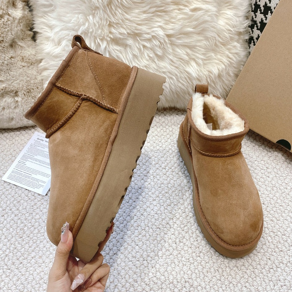 Women Classic Mini Platform Boot Ultra Matte Fur Snow Boots Suede Wool Blend Comfort Winter Designer Ankle Booties Size 35-40, Box
Women Classic Mini Platform Boot Ultra Matte Fur Snow Boots Suede Wool Blend Comfort Winter Designer Ankle Booties Size 35-40, Box
