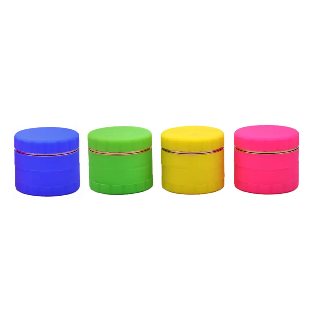 Coated Smoking Pulverizer Aluminium Alloy Herb Disintegrator Silicone Metal Grinder 63mm 4 Layer Parts Tobacco Crusher
Coated Smoking Pulverizer Aluminium Alloy Herb Disintegrator Silicone Metal Grinder 63mm 4 Layer Parts Tobacco Crusher