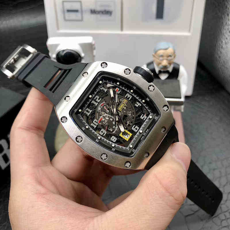Watch designer Luxury Mens Mechanical Business Leisure Richa Milles Personalized Men's Calendar Full Automatic Tape Tide Movement Atm TEJT, Silver
Watch designer Luxury Mens Mechanical Business Leisure Richa Milles Personalized Men's Calendar Full Automatic Tape Tide Movement Atm TEJT, Silver
