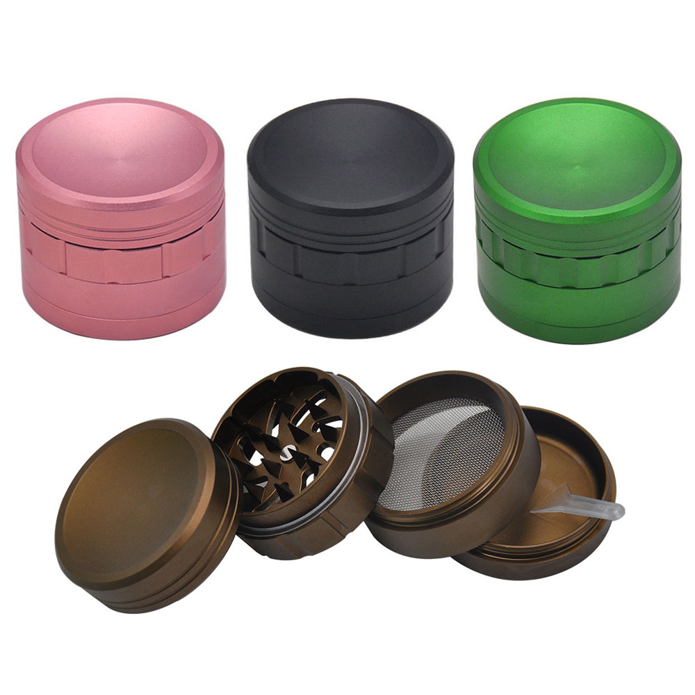 

Herb Grinder Mini Style Metal Spice With Pollen Catcher 63MM 4 Piece Sharp Teeth Aluminum Tobacco Herb Grinders Smoking Accessories Can Customize Own Logo