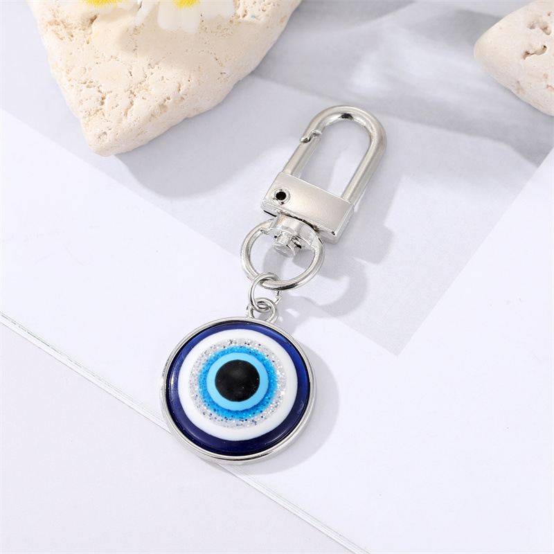 Turkish Blue Eye Pendant Keychain Keyring For Men Women Couple Freind Gift Evil Eye Bag Car Accessories Wholesale Jewelry