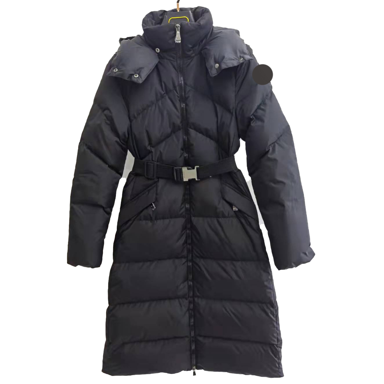 Maya Designer Women's Down and Parkas Mid length Knee Strap Slim Fit Waist Slim Stand Collar Hooded Embroidery Badge High end Fashion Thickened Warm Jacket, Supplement (not shipped separately) 
Maya Designer Women's Down and Parkas Mid length Knee Strap Slim Fit Waist Slim Stand Collar Hooded Embroidery Badge High end Fashion Thickened Warm Jacket, Supplement (not shipped separately)