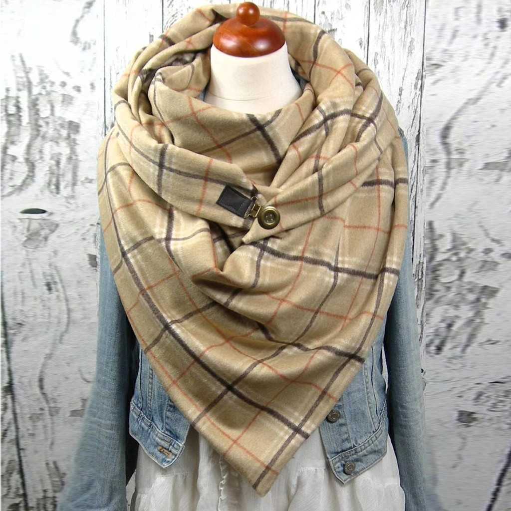Scarves 2021 Fashion Winter Scarf Women Plsid Printing Button Soft Wrap Casual Warm Shawls G221007 
Scarves 2021 Fashion Winter Scarf Women Plsid Printing Button Soft Wrap Casual Warm Shawls G221007