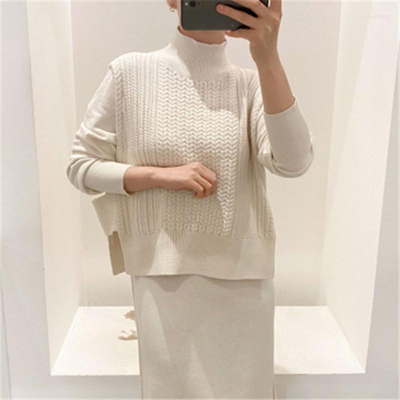 Women's Sweaters Women's Chic Basic All-match Sweatershirt For Ladies Elegant Fashion Twist Knitted Vests Blocking Straight Simple Long, Black
Women's Sweaters Women's Chic Basic All-match Sweatershirt For Ladies Elegant Fashion Twist Knitted Vests Blocking Straight Simple Long, Black