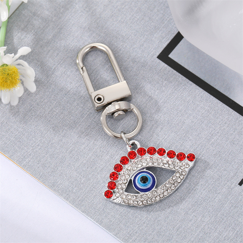Evil Eye Hamsa Hand Heart Keychain Key ring Women Gift Blue Eye Bag Car Keyring Charm Accessories Jewelry