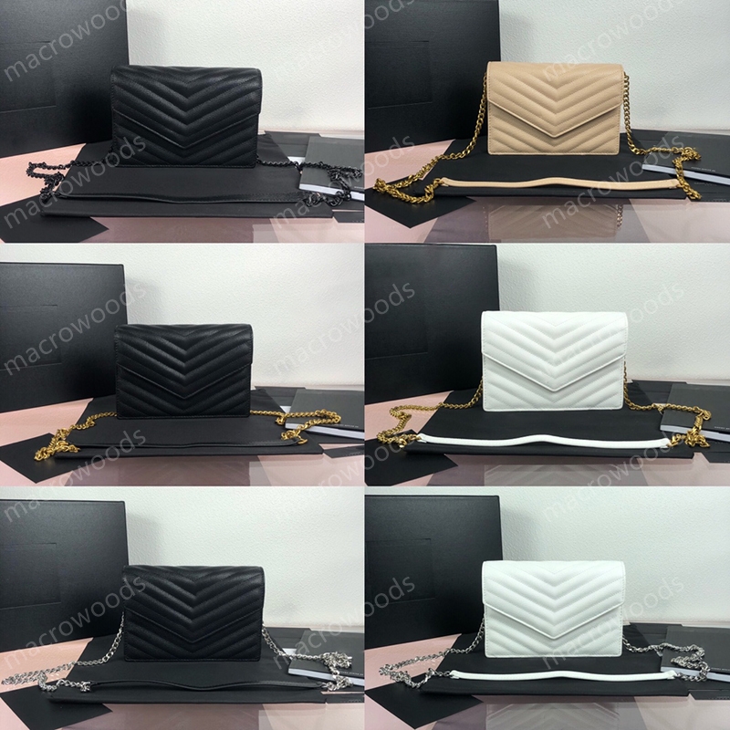 Designer Clutch Bags 2 Size Envelope Chain Wallet Grained Embossed Leather Crossbody Bag Luxury Handbag Card Holder Woman Shoulder Purse Lambskin Wallets Silver, Black lambskin with silver chain
Designer Clutch Bags 2 Size Envelope Chain Wallet Grained Embossed Leather Crossbody Bag Luxury Handbag Card Holder Woman Shoulder Purse Lambskin Wallets Silver, Black lambskin with silver chain