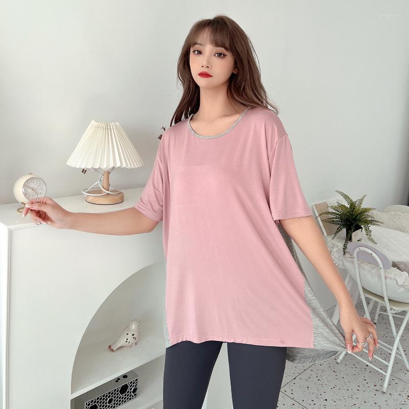 Women's Sleepwear Women's Female Modal Patchwork Color Sleep Tops Sexy Round Neck Nightwear Casual Asymmetrical Home Clothing Cozy, Gray and pink
Women's Sleepwear Women's Female Modal Patchwork Color Sleep Tops Sexy Round Neck Nightwear Casual Asymmetrical Home Clothing Cozy, Gray and pink