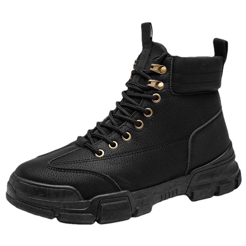 Boots Men Casual Boots Platform Sneakers Leather Sneakers Work Shoes Male Vulcanized Travel Running Walking Moccasins Shoe 221008