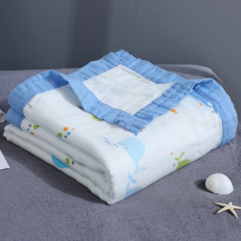 Sleeping Bags Summer Four Layers Bamboo Fiber Muslin Swaddle Baby Blankets Wrap for born Thin Air Condition Blanket Bath Towel 221007