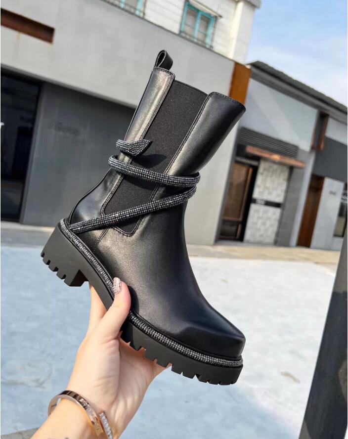 Motorcycle Boots New Rhinestone Snake Wrapped Leisure Full Grain Face Calfskin Rene Caovilla Inside Sheepskin 35-40
Motorcycle Boots New Rhinestone Snake Wrapped Leisure Full Grain Face Calfskin Rene Caovilla Inside Sheepskin 35-40