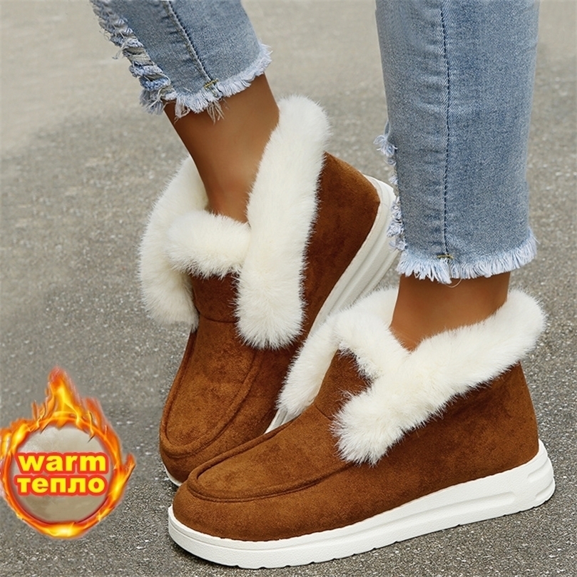 Boots Thick Plush Winter Keep Warm Boots for Women Nonslip Waterproof Snow Boots Woman Flat Heels Warm Cotton Padded Shoes 221007, Auburn
Boots Thick Plush Winter Keep Warm Boots for Women Nonslip Waterproof Snow Boots Woman Flat Heels Warm Cotton Padded Shoes 221007, Auburn