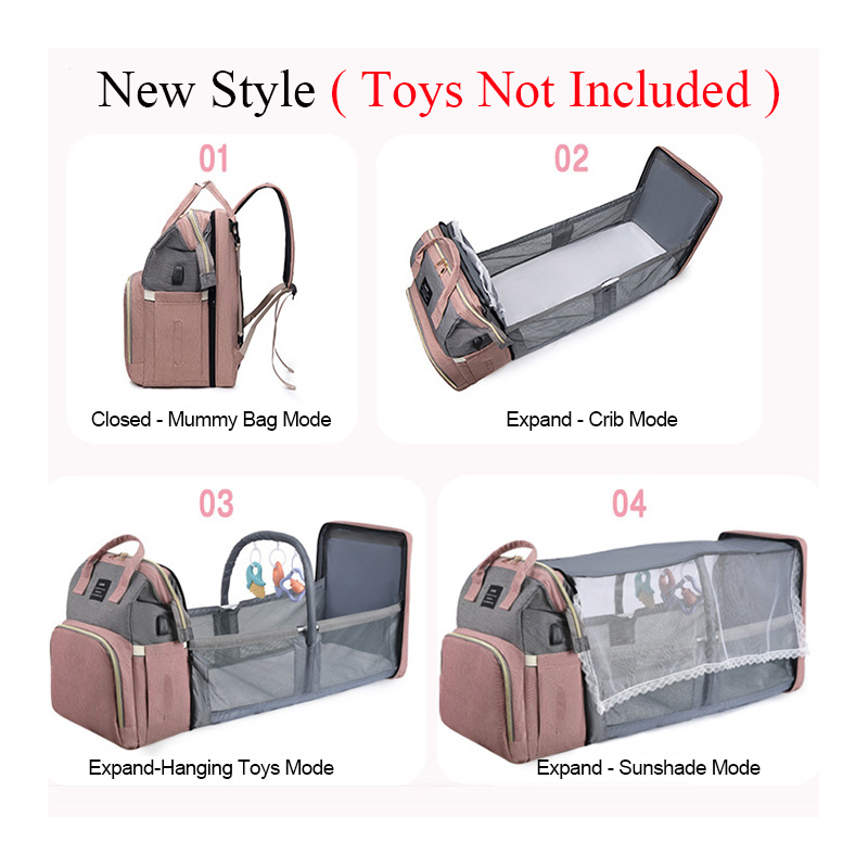 Diaper Bags Folding Mommy Lightweight Portable Crib Bed Largecapacity Baby Backpack Female Outting Mummy 221007
