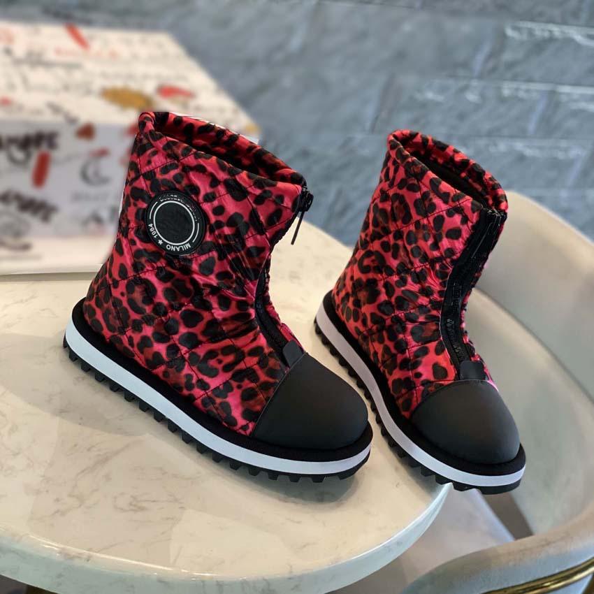 Designer Boots Half Boot Thick Heels Shoes Fashion Shoe Cotton Fabric Winter Fall Snow Men Women