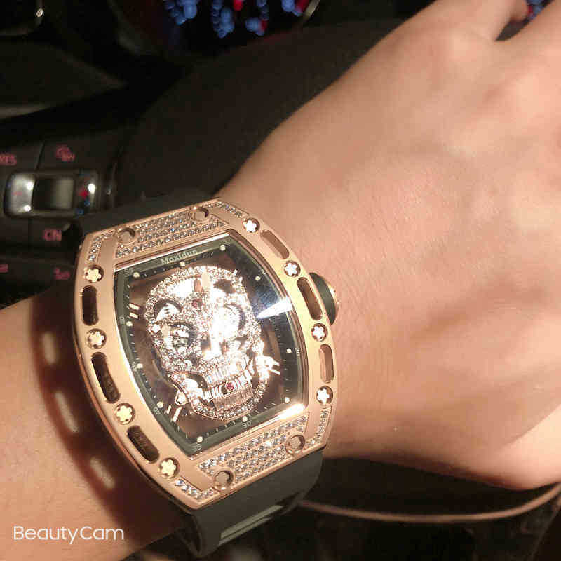 multi-function SUPERCLONE Watch designer Luxury mens Mechanics Rihca Milles Diamond Full Fashion Evil Men's Skull Large Dial Ghost Trend Mechanical VOA2, Rose gold diamond
multi-function SUPERCLONE Watch designer Luxury mens Mechanics Rihca Milles Diamond Full Fashion Evil Men's Skull Large Dial Ghost Trend Mechanical VOA2, Rose gold diamond