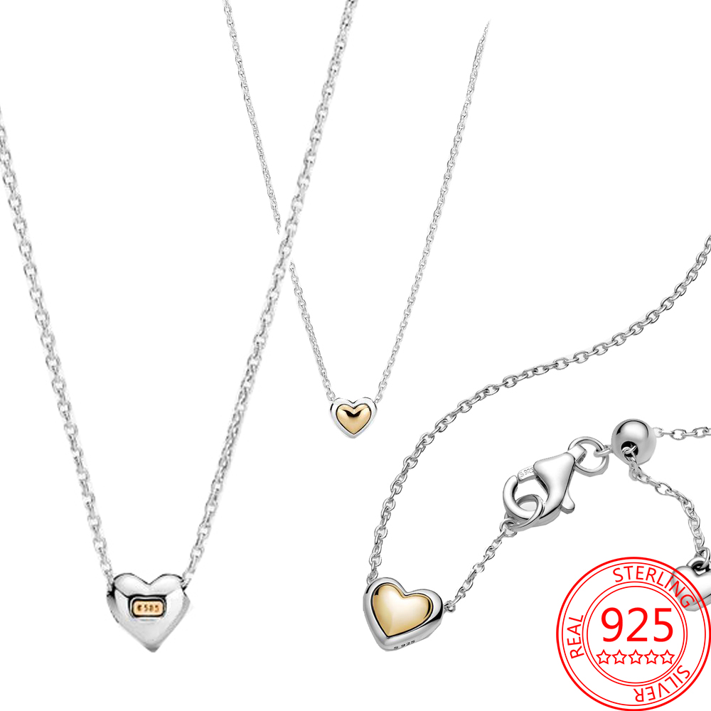 New Popular 925 Pure Silver Luxury 14K Golden Yellow Heart Necklace Necklace Necklace Lady Jewelry Accessories Party Gift
New Popular 925 Pure Silver Luxury 14K Golden Yellow Heart Necklace Necklace Necklace Lady Jewelry Accessories Party Gift