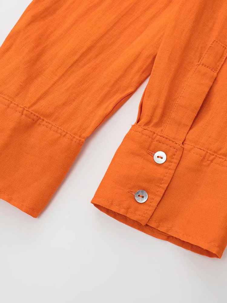 Casual Dresses KUMSVAG Summer Women Shirts Dress Solid Linen V-Neck Buttons Female Fashion Elegant Street Loose Vestidos 221007