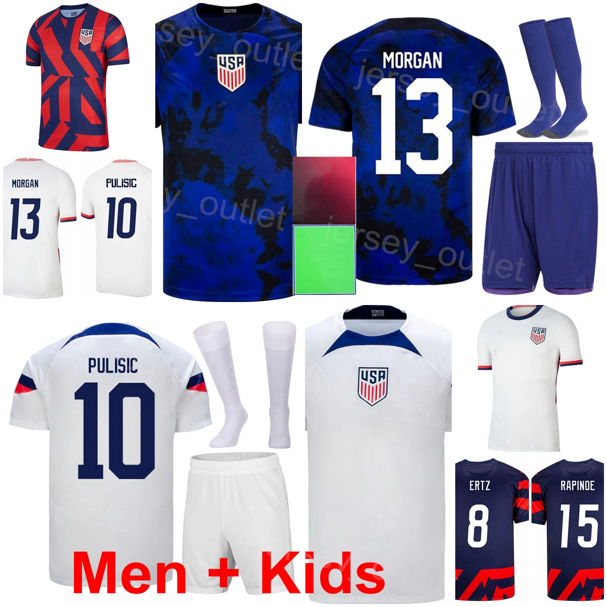 Men Kids American Soccer USAS Christian Pulisic Jerseys Set Alex Morgan Megan Rapinoe Ricardo Pepi Brenden Aaronson Football Shirt Kits World Cup National Team, Kids with patch
Men Kids American Soccer USAS Christian Pulisic Jerseys Set Alex Morgan Megan Rapinoe Ricardo Pepi Brenden Aaronson Football Shirt Kits World Cup National Team, Kids with patch