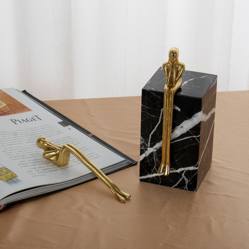 Handles Pulls Brass Drawer Knob Thinkershaped Furniture Kitchen Cabinet Cupboard Knobs for Cabinets and Drawers Wardrobe Pull 221007