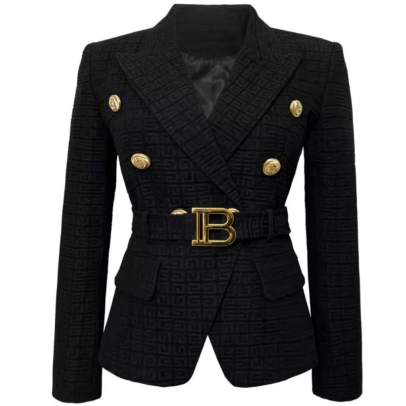 Women' Suits & Blazers -5XL2022 Spring And Autumn Fashion High-quality Small Suit B Home Lion Button Short Black White Jacquard Jacket
Women' Suits & Blazers -5XL2022 Spring And Autumn Fashion High-quality Small Suit B Home Lion Button Short Black White Jacquard Jacket