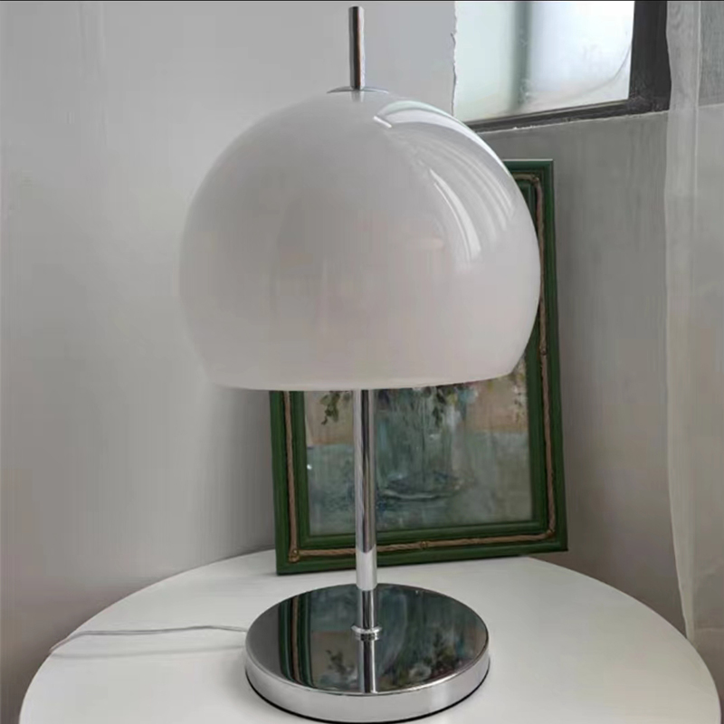 Mushroom Table Lamps Orange White Glass Desk Lamp Living room floor light Bedroom Bedside Decor Light fixture