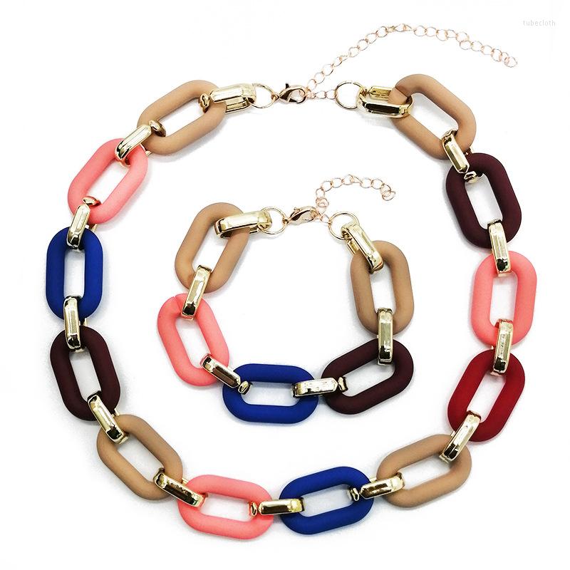 Necklace Earrings Set Lacteo Fashion Colorful Bracelet For Women Men Jewelry Buckle Shape Thick Chain Gothic Party Street Gifts Hip Hop, Picture shown
Necklace Earrings Set Lacteo Fashion Colorful Bracelet For Women Men Jewelry Buckle Shape Thick Chain Gothic Party Street Gifts Hip Hop, Picture shown