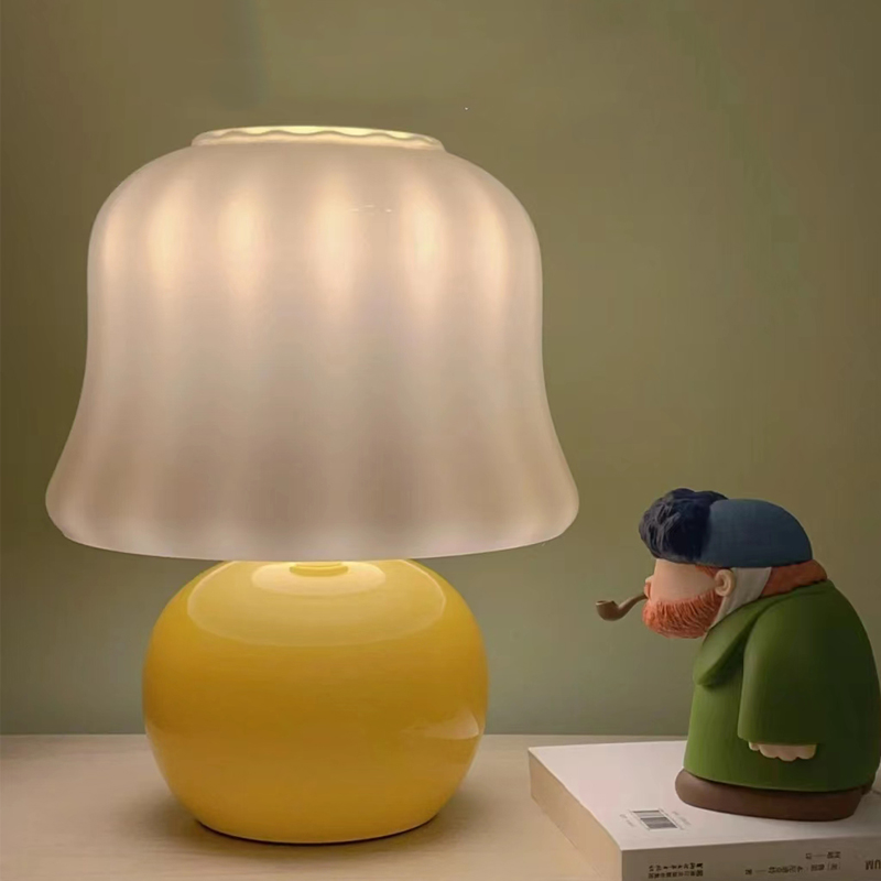French Cream Table Lamps Glass Decor desk lamp Bedroom Bedside Small Night light Net Red Mushroom Lamp
French Cream Table Lamps Glass Decor desk lamp Bedroom Bedside Small Night light Net Red Mushroom Lamp