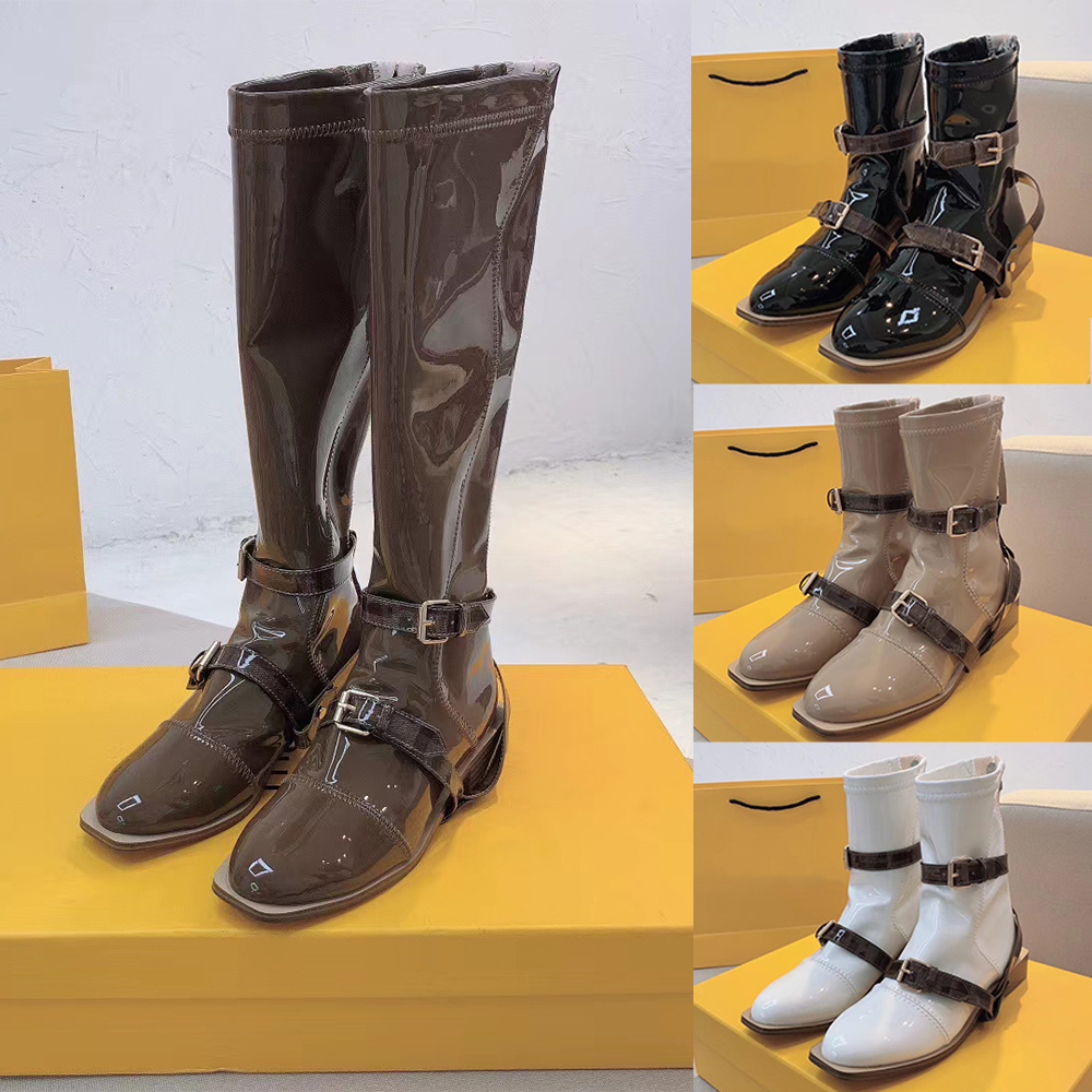 2022 Womens Shoes Martin Knee Boots Luxury Designer Gold Metal Buckle Decoration Cowskin Low Heel Lace Up Round Toes Zip 35-40, Black high
2022 Womens Shoes Martin Knee Boots Luxury Designer Gold Metal Buckle Decoration Cowskin Low Heel Lace Up Round Toes Zip 35-40, Black high