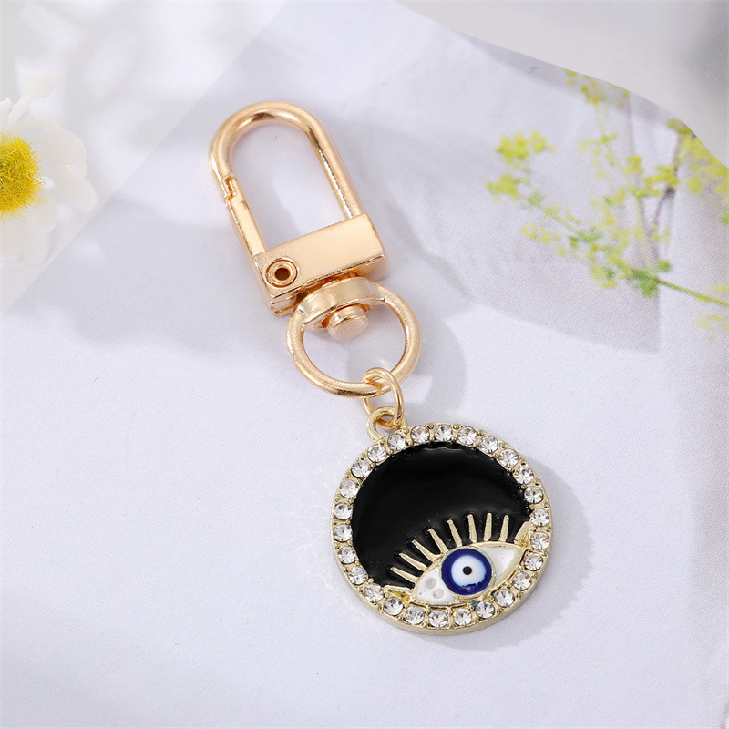 Evil Eye Hamsa Hand Heart Keychain Key ring Women Gift Blue Eye Bag Car Keyring Charm Accessories Jewelry