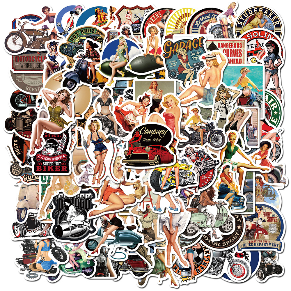 100pcs Retro Vintage Sexy Pinup Girl Stickers for Laptop Skateboard Motorcycle Bike Skateboard Luggage Decal Toy Sticker, Multi colors
100pcs Retro Vintage Sexy Pinup Girl Stickers for Laptop Skateboard Motorcycle Bike Skateboard Luggage Decal Toy Sticker, Multi colors