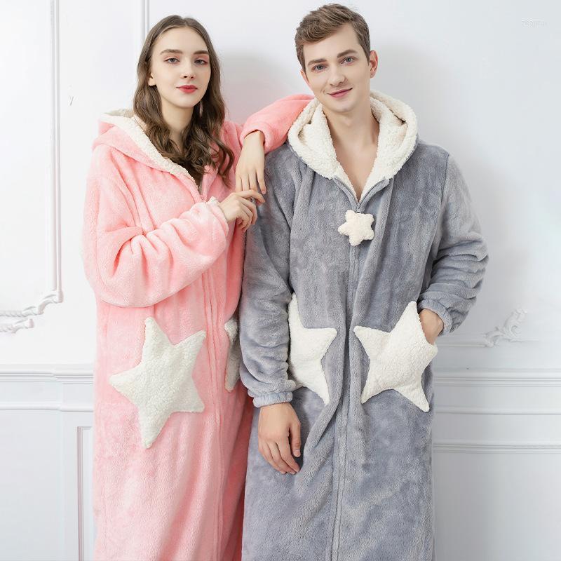 Women's Sleepwear Women's Men Bathrobe Winter Thicken Warm Flannel Bath Robe Long Plus Size Evening Gowns For Women Night Gown, Blue star
Women's Sleepwear Women's Men Bathrobe Winter Thicken Warm Flannel Bath Robe Long Plus Size Evening Gowns For Women Night Gown, Blue star