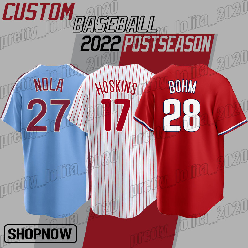 17 Rhys Hoskins Phillies Baseball Jersey Philadelphia Alec Bohm Aaron Nola Kyle Gibson Schwarber Bryce Jerseys Harper Nick Castellanos Brandon Marsh Zack Wheeler, Man custom jersey (fcr)
17 Rhys Hoskins Phillies Baseball Jersey Philadelphia Alec Bohm Aaron Nola Kyle Gibson Schwarber Bryce Jerseys Harper Nick Castellanos Brandon Marsh Zack Wheeler, Man custom jersey (fcr)