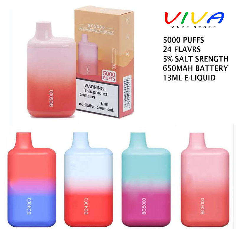 Elf BC5000 5000 Puffs E Cigarette Type-C Rechargeable Disposable Vape Bar 650mAh Battery 13ml Pre-filled Cartridges Elfbars Bars Vapes
Elf BC5000 5000 Puffs E Cigarette Type-C Rechargeable Disposable Vape Bar 650mAh Battery 13ml Pre-filled Cartridges Elfbars Bars Vapes