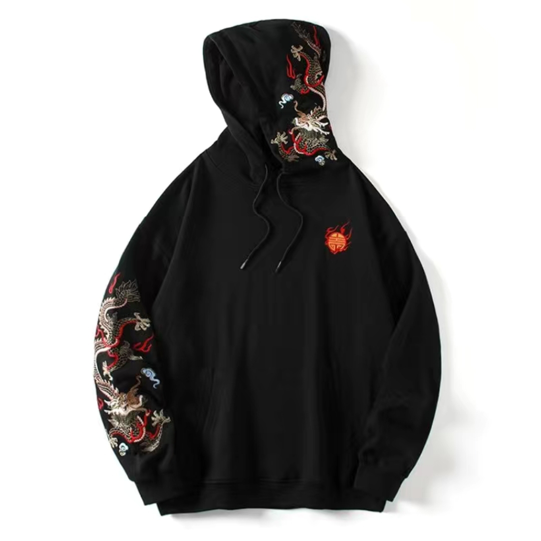 Designers Mens Hoodies Chinese dragon Embroidery Retro Men Streetwear Letter Hoodie Man Womens Hooded Hoody High Street Pullover Sweatshirt
Designers Mens Hoodies Chinese dragon Embroidery Retro Men Streetwear Letter Hoodie Man Womens Hooded Hoody High Street Pullover Sweatshirt