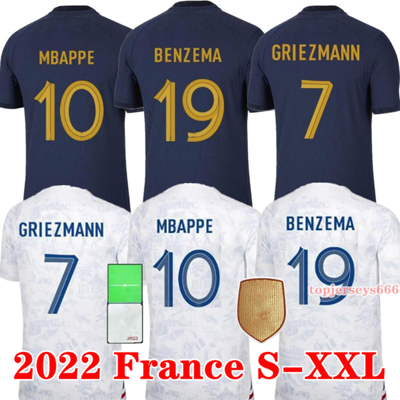 Maillots de football 2022 Soccer Jersey French BENZEMA Football shirts 22 23 MBAPPE GRIEZMANN POGBA kante maillot foot jerseys, 22-23 home
Maillots de football 2022 Soccer Jersey French BENZEMA Football shirts 22 23 MBAPPE GRIEZMANN POGBA kante maillot foot jerseys, 22-23 home