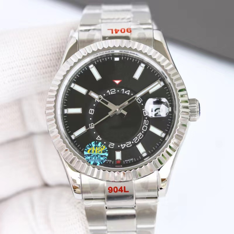 TopQuality designer wristwatch Fashion luxury mens watch movement watches gold Automatic Mechanical men classic Waterproof montre homme Big Dial clean factory