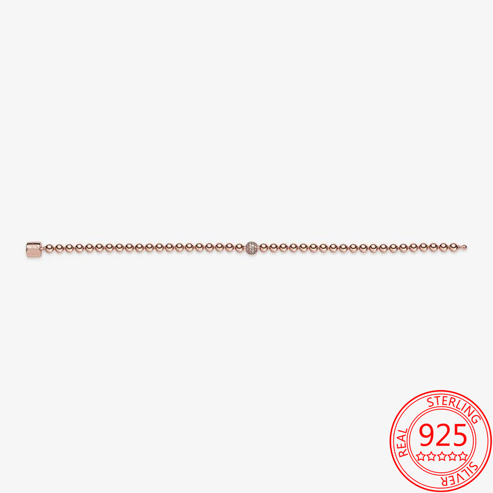 new popular 925 sterling silver bracelet rose gold barrel bunny bracelet classic womens jewelry fashion accessories gift