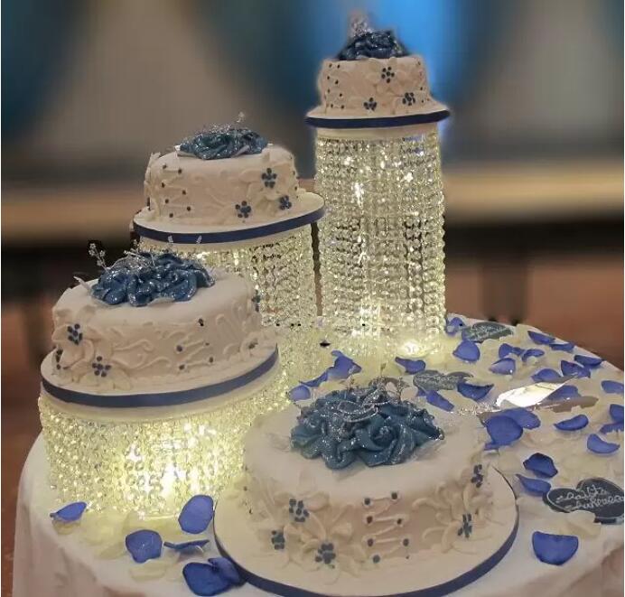 Wedding Decorations Centerpiece Cake Stands Birthday Display Dessert Rack Round Crystal CupCake Stand Party Table Center Decoration 6pcs/set