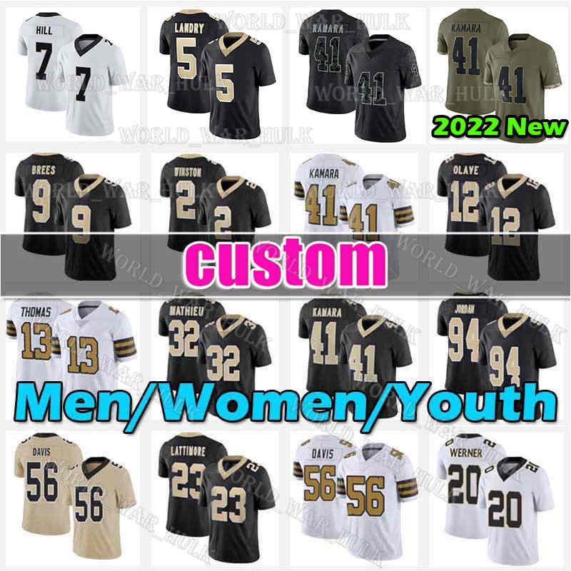 32 Tyrann Mathieu Alvin Kamara Football Jersey 7 Taysom Hill Chris Olave Michael Thomas Jameis Winston Jarvis Landry New Orleans Saints Marshon Lattimore Drew Brees, Custom women (m z h)
32 Tyrann Mathieu Alvin Kamara Football Jersey 7 Taysom Hill Chris Olave Michael Thomas Jameis Winston Jarvis Landry New Orleans Saints Marshon Lattimore Drew Brees, Custom women (m z h)